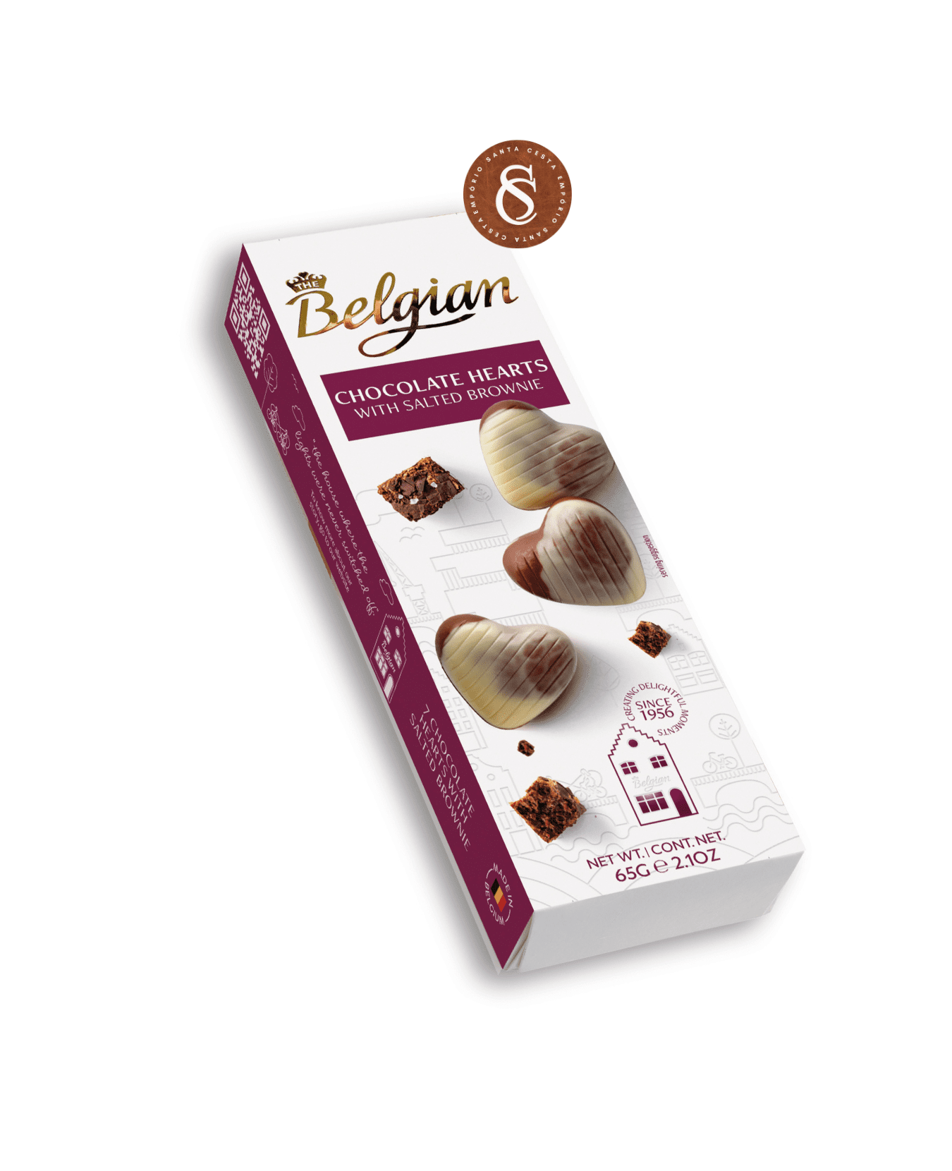 BOMBOM DE CHOCOLATE HEARTS BELGIAN 65G