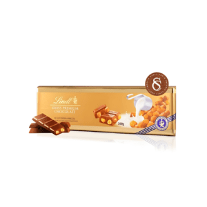 CHOCOLATE EM BARRA COM AVELÃS LINDT 300G