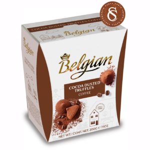 TRUFAS DE CHOCOLATE COM RECHEIO SABOR CAFÉ BELGIAN 150G