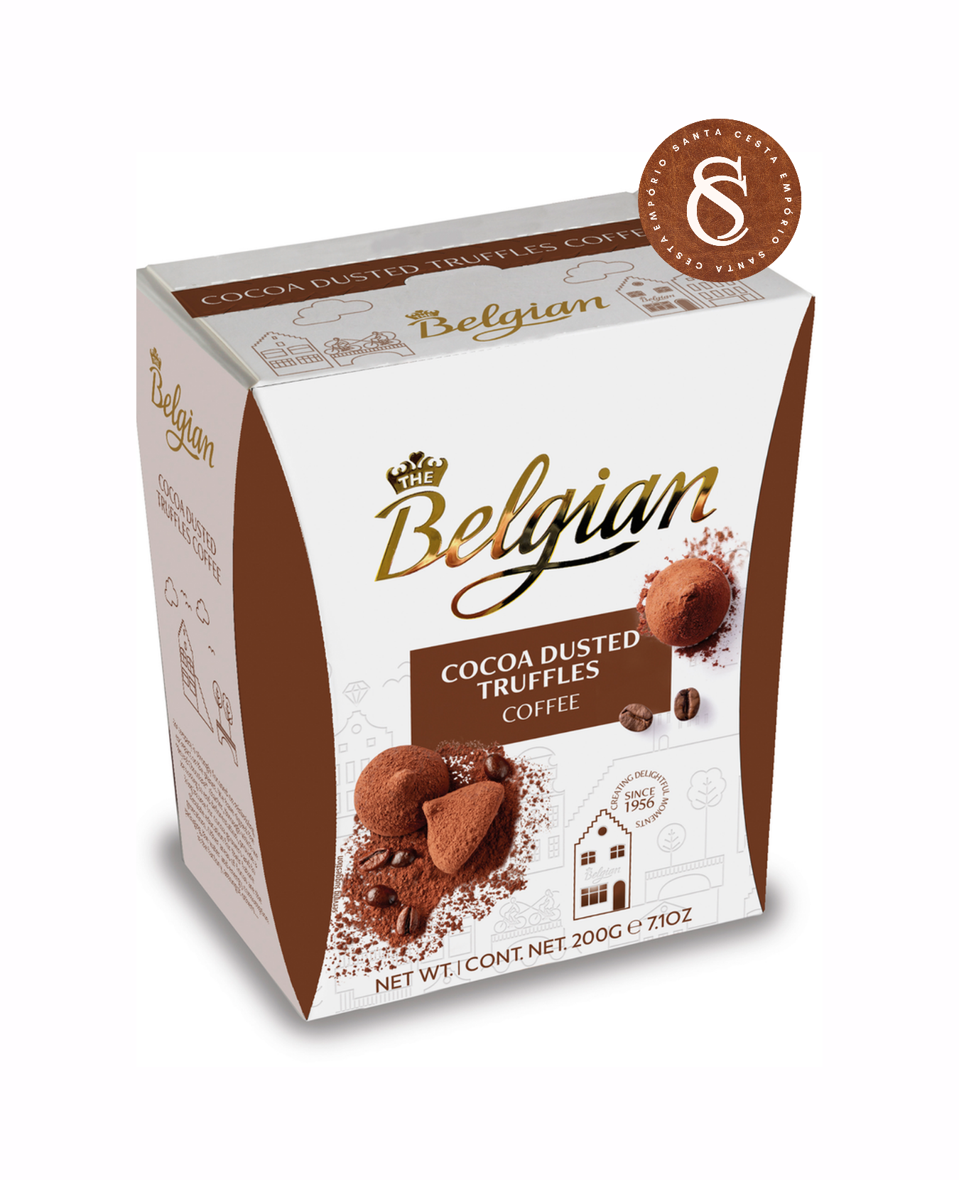 TRUFAS DE CHOCOLATE COM RECHEIO SABOR CAFÉ BELGIAN 150G