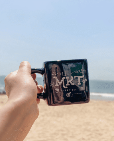 CANECA QUADRADA PRETA MARKETING - 380ML
