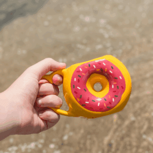 CANECA DONUTS AMARELO E ROSA COM GRANULADO - 200ML