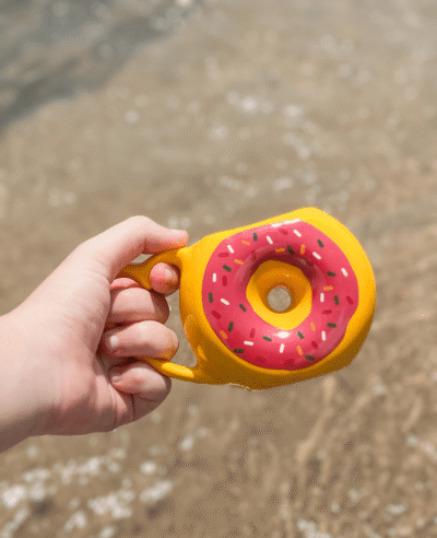 CANECA DONUTS AMARELO E ROSA COM GRANULADO - 200ML