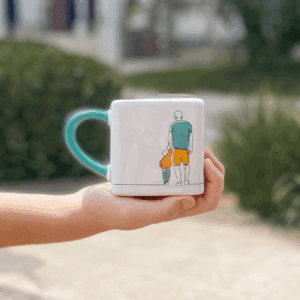 CANECA QUADRADA PAI COM ILUSTRAÇÃO - 380ML