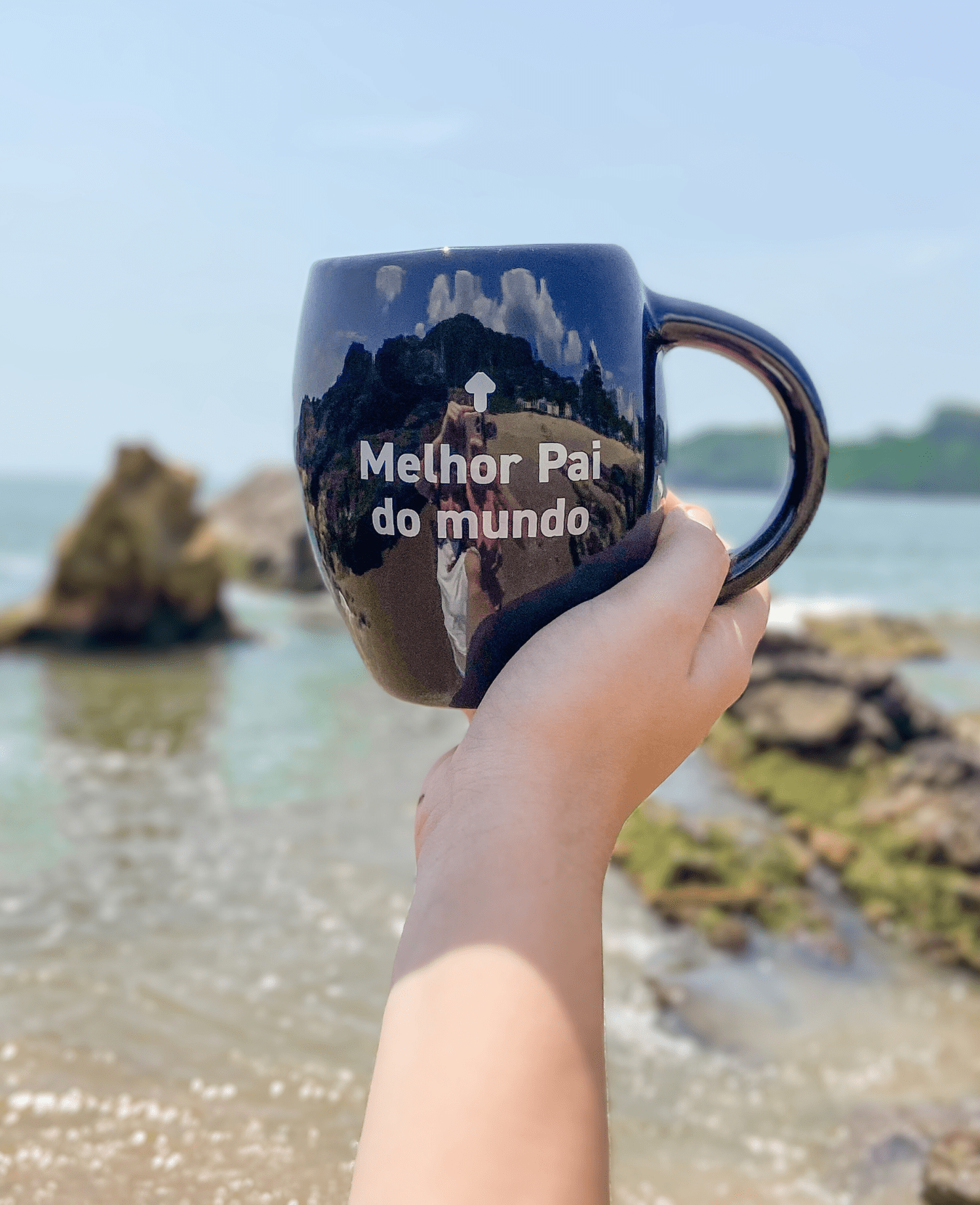 CANECA PRETA MELHOR PAI DO MUNDO - 570ML