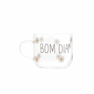 CANECA MINI DE VIDRO BOM DIA - 120ML