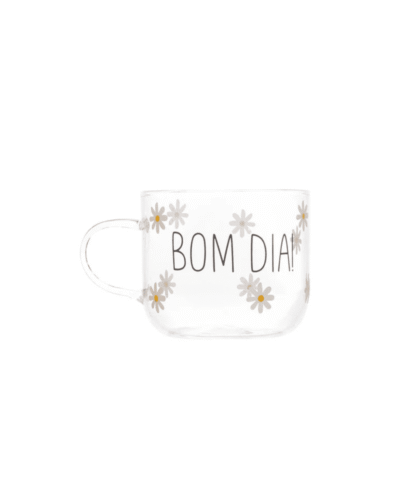 CANECA MINI DE VIDRO BOM DIA - 120ML