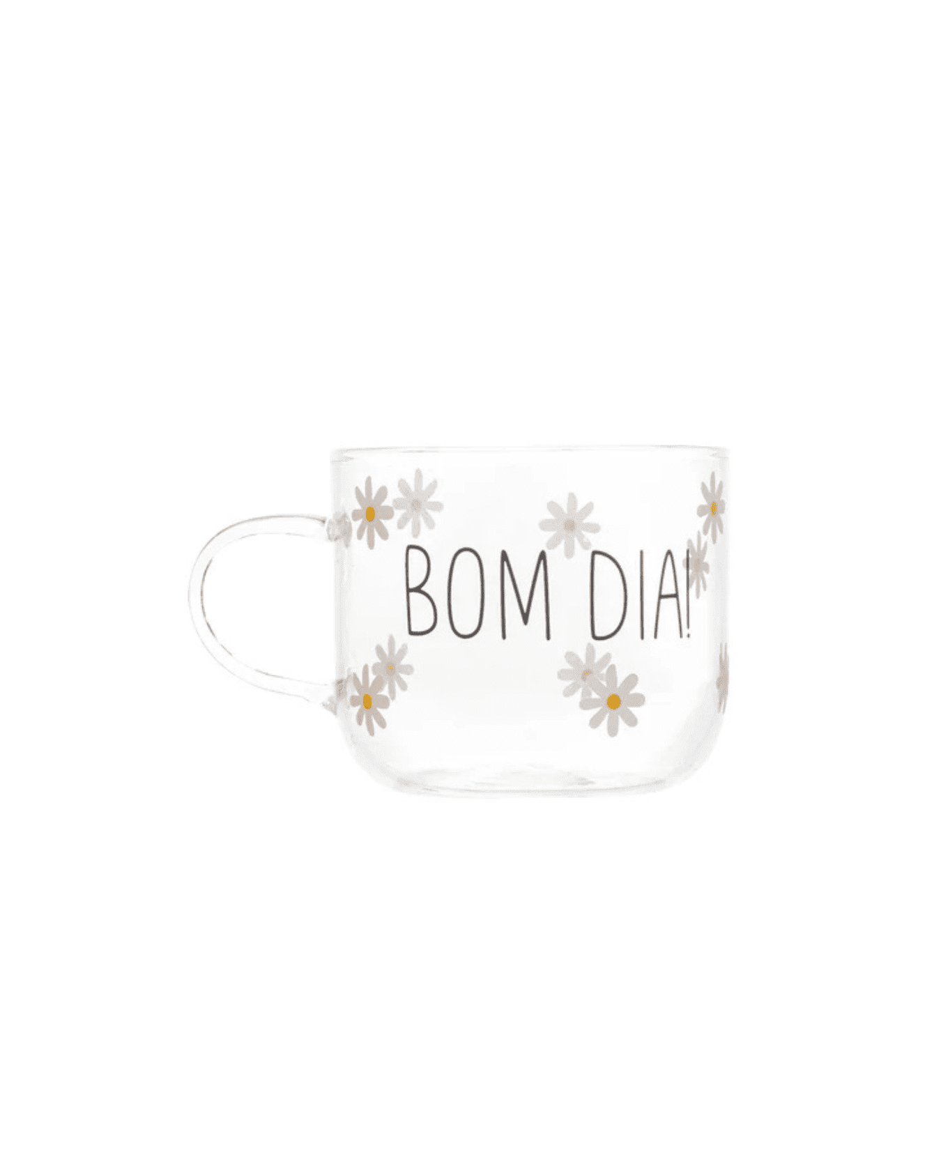 CANECA MINI DE VIDRO BOM DIA - 120ML