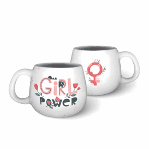 CANECA BOJUDA GIRLS POWER FLORAL - 440ML