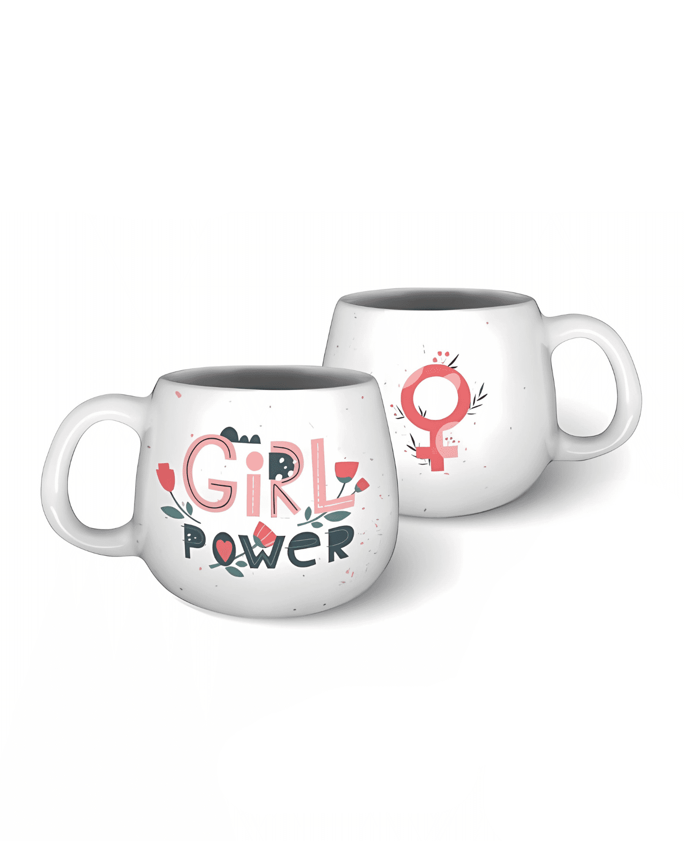 CANECA BOJUDA GIRLS POWER FLORAL - 440ML