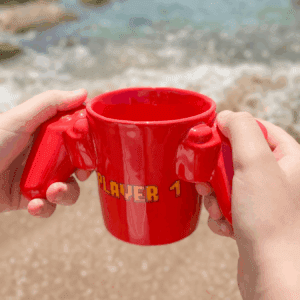 CANECA CONTROLE DE VIDEOGAME VERMELHO PLAYER 1 - 300ML