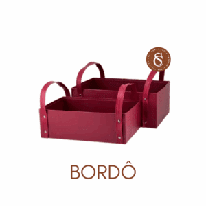 CESTA BORDÔ RETANGULAR CARTONADA 30x20x10CM UN