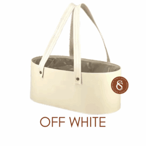 CESTA OVAL OFF WHITE 30x15X12CM UN