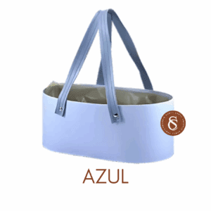 CESTA OVAL AZUL 30x15X12CM UN