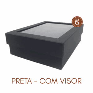 CAIXA CARTONADA PRETA 27X27X9 C/VISOR UN