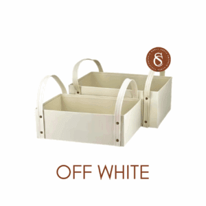 CESTA OFF WHITE RETANGULAR CARTONADA 30x20x10CM UN