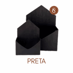 CAIXA ENVELOPE PRETA M 22x12x30CM UN