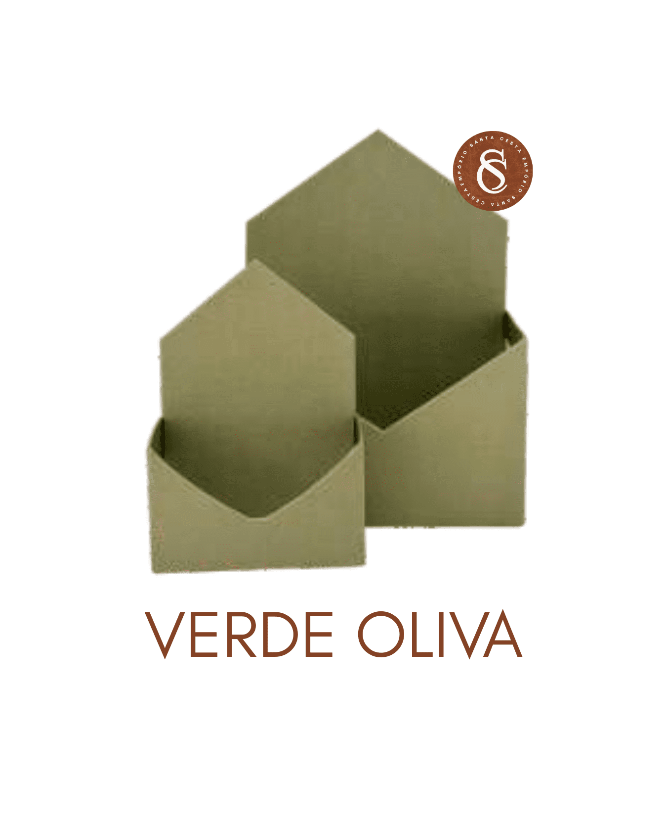 CAIXA ENVELOPE VERDE OLIVA M 22x12x30CM UN