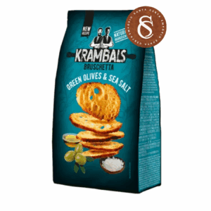 TORRADAS TOSTADAS COM SAL MARINHO E AZEITONAS VERDES KRAMBALS 70G
