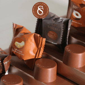 BOMBOM DE CHOCOLATE E CASTANHA DE CAJÚ NUGALI 13G