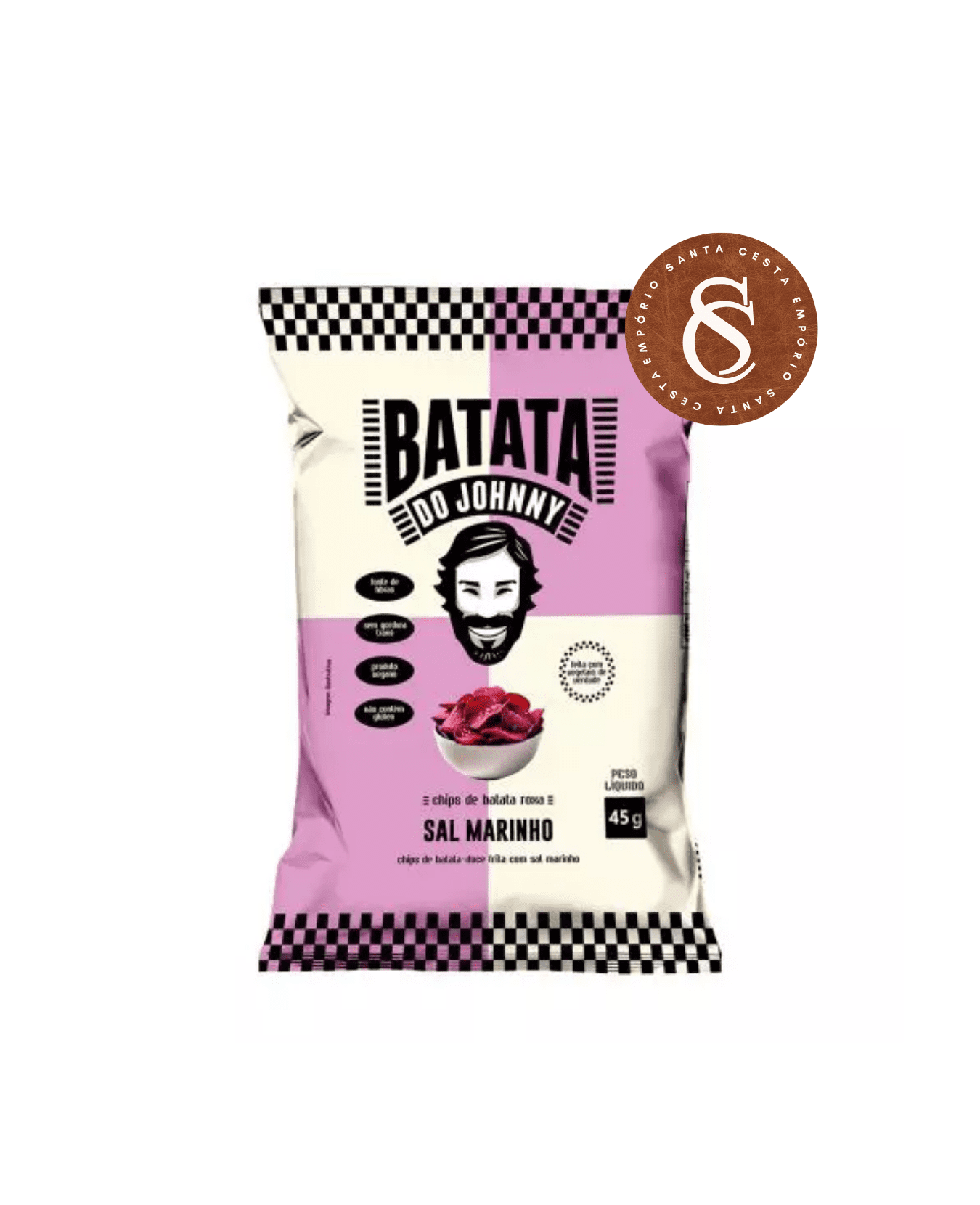 CHIPS DE BATATA ROXA COM SAL MARINHO DO JOHNNY 45G