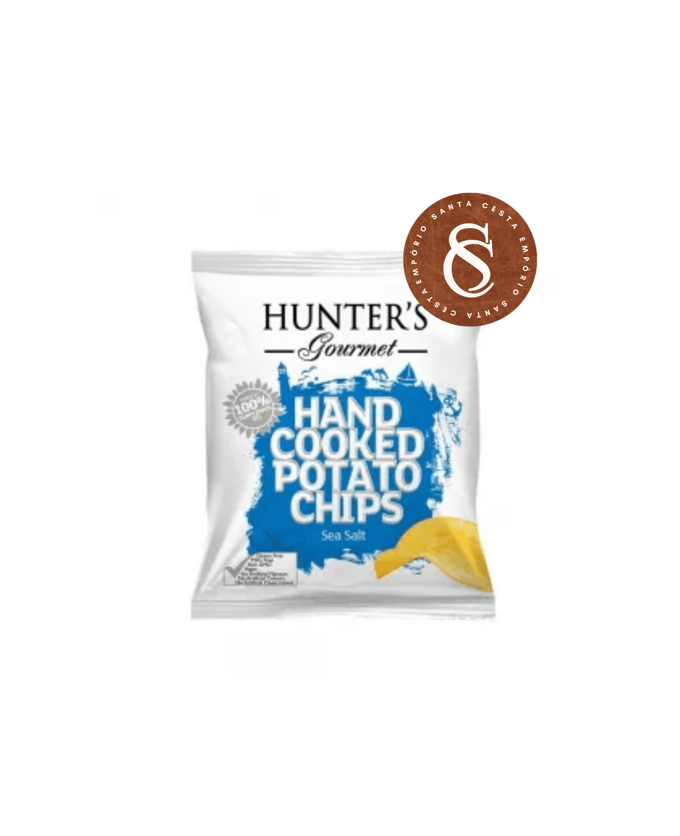 CHIPS DE BATATA COM SAL MARINHO HUNTERS 40G