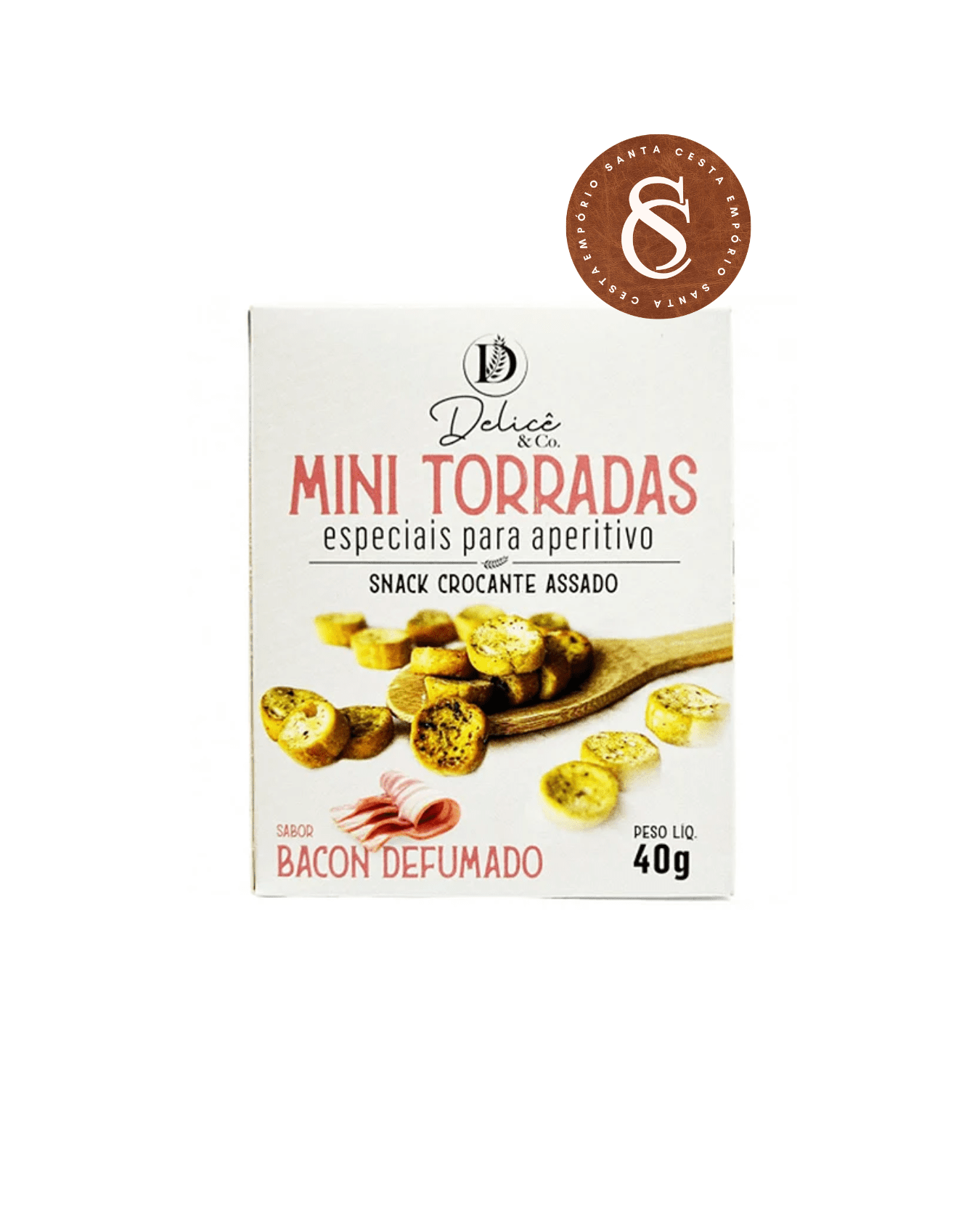 MINI TORRADAS SABOR BACON DEFUMADO DELICÊ 40G