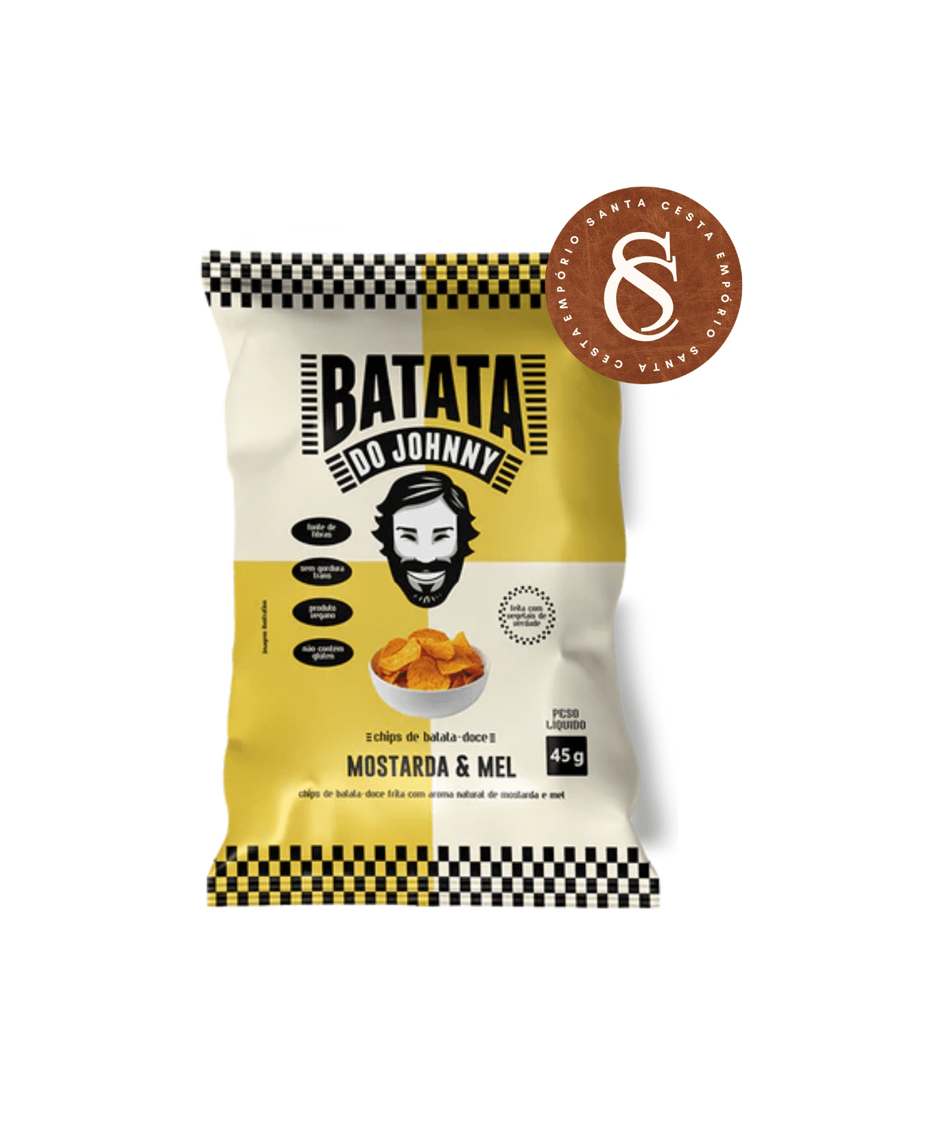 CHIPS DE BATATA DOCE SABOR MOSTARDA E MEL DO JOHNNY 45G