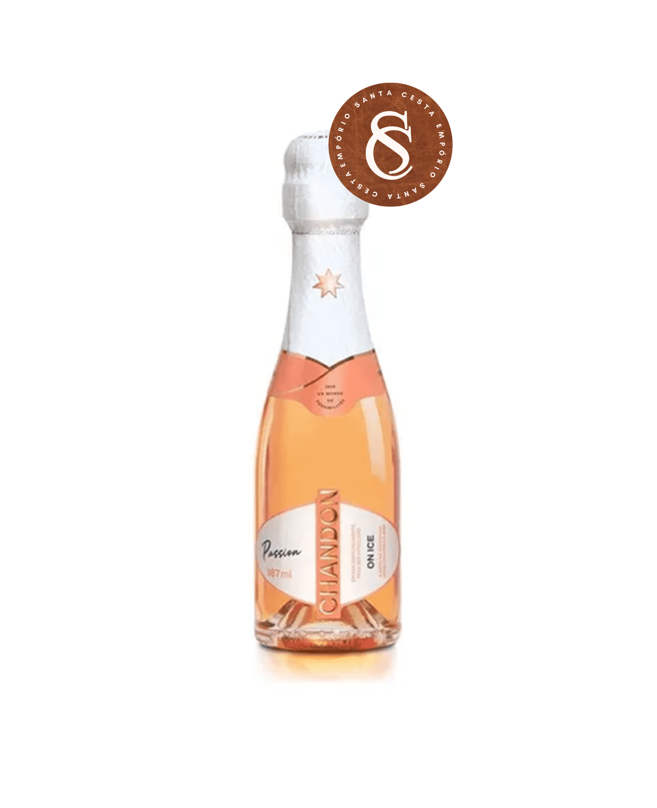 MINI ESPUMANTE CHANDON PASSION ROSÉ DEMI-SEC ON ICE 187ML