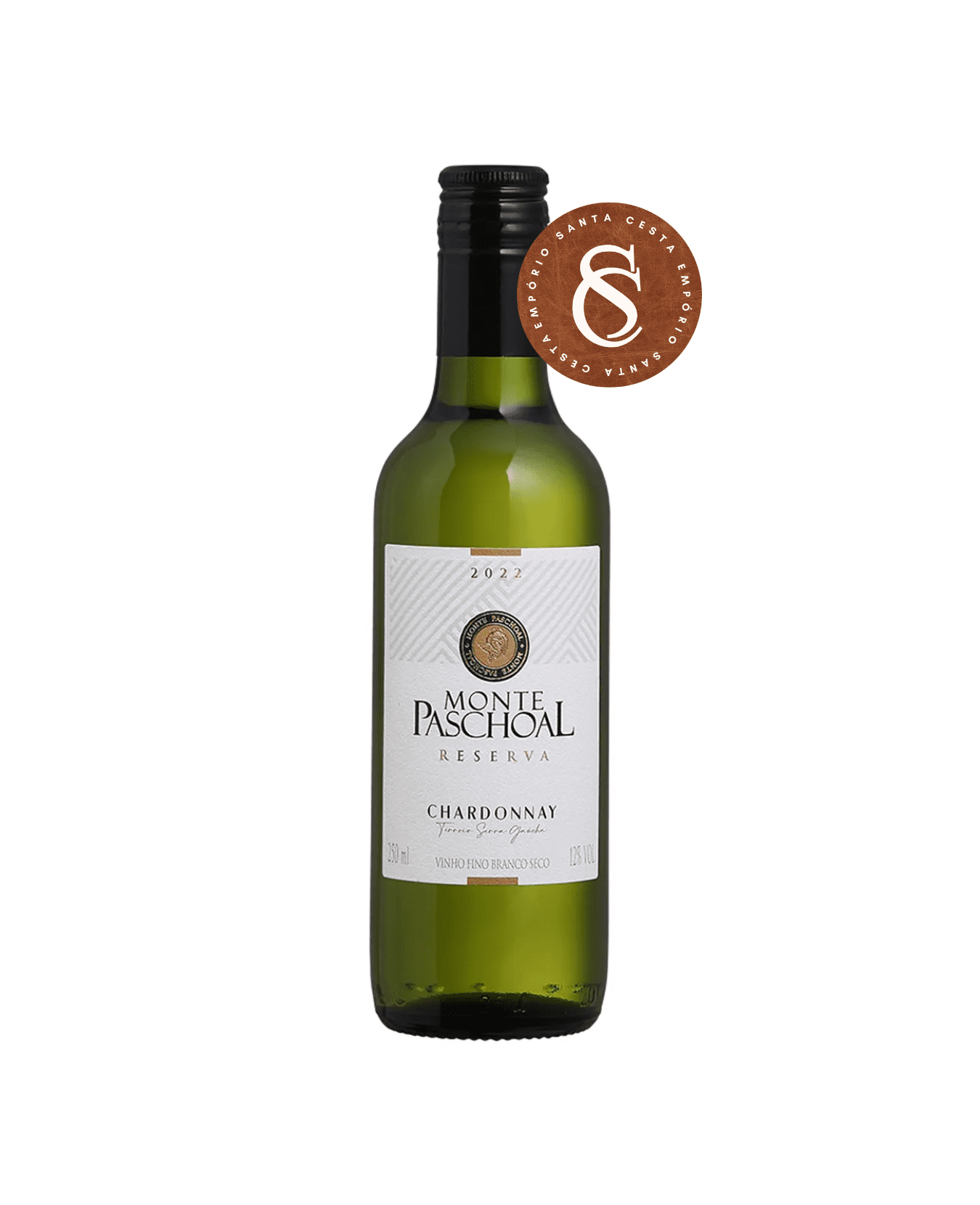 VINHO FINO BRANCO SECO CHARDONNAY MONTE PASCHOAL 250ML