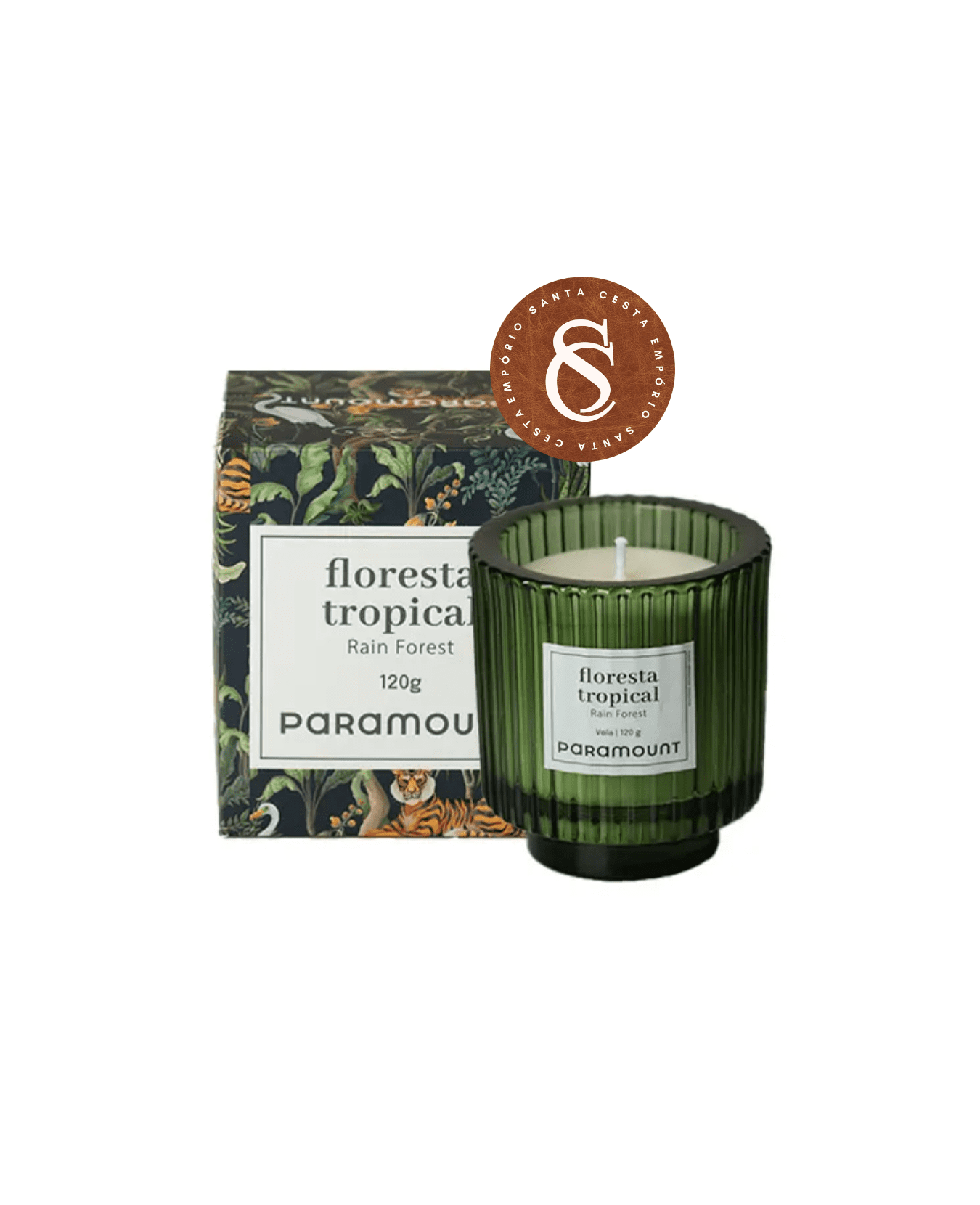 VELA AROMÁTICA FLORESTA TROPICAL PARAMOUNT 120G