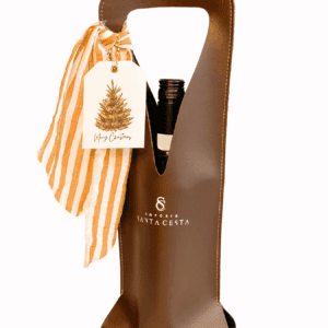 BOLSA PARA VINHO COURO SINTÉTICO - MARROM