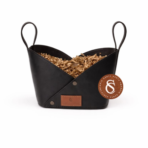 BOLSA DE COURO SINTÉTICO PRETO GRANDE