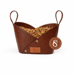 BOLSA DE COURO SINTÉTICO MARROM GRANDE