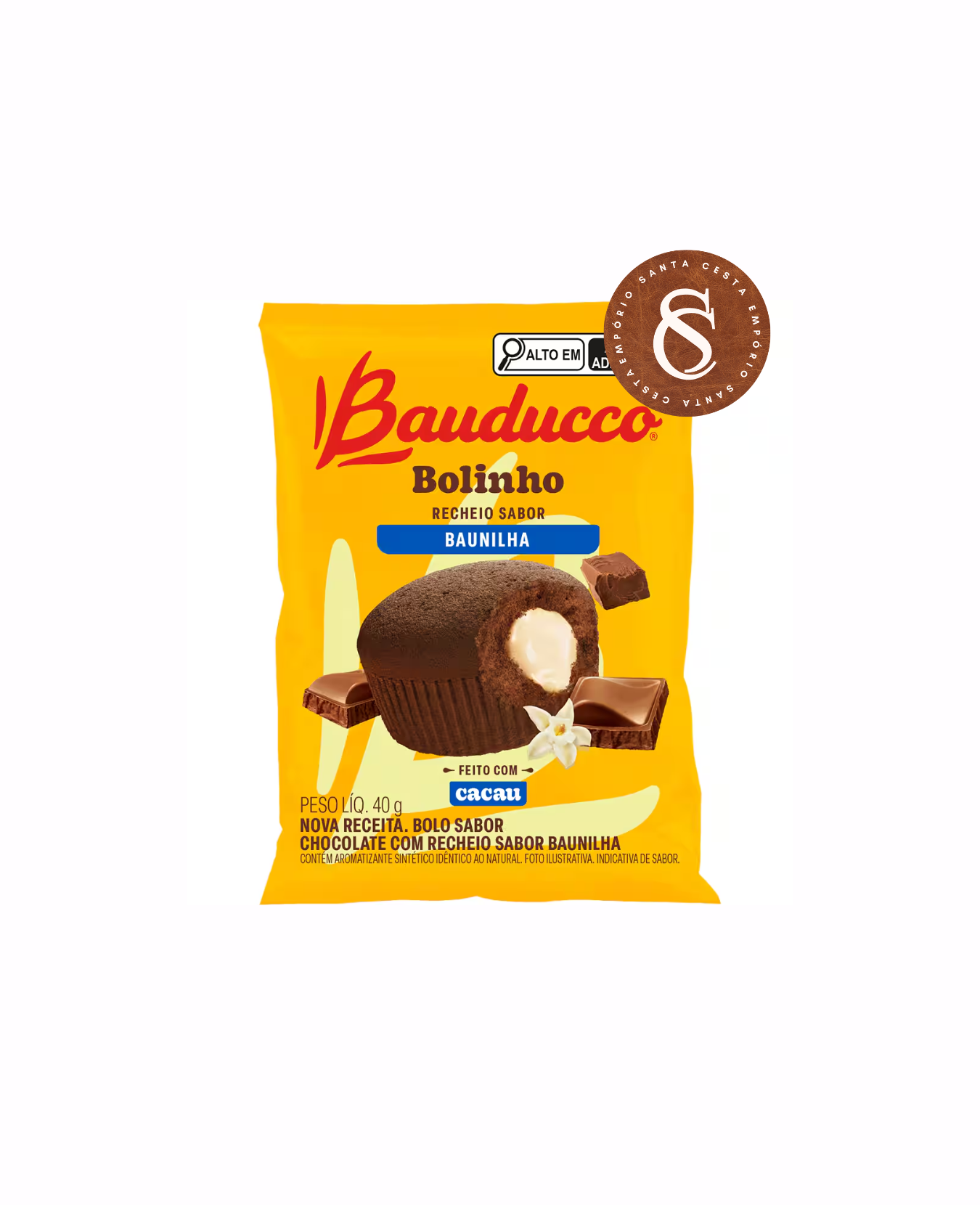 BOLINHO CHOCOLATE COM BAUNILHA BAUDUCCO 40G