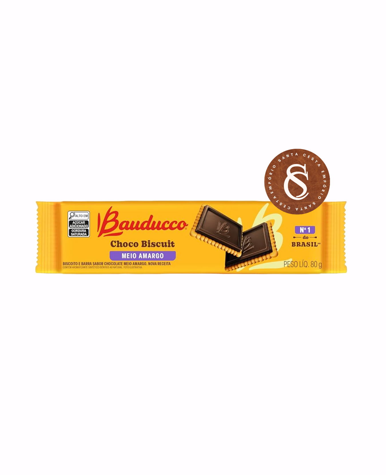 CHOCO BISCUIT MEIO AMARGO BAUDUCCO 80G