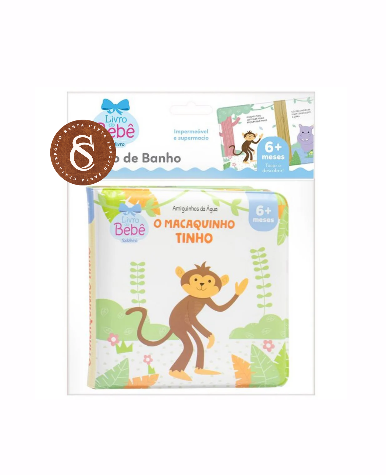 LIVRO AMIGUINHOS DA ÁGUA: MACAQUINHO TINHO (0 MESES)