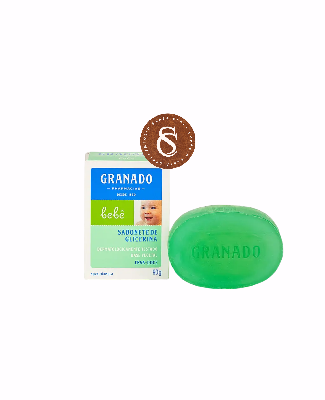 SABONETE EM BARRA DE GLICERINA PARA BEBÊ ERVA-DOCE GRANADO 90G