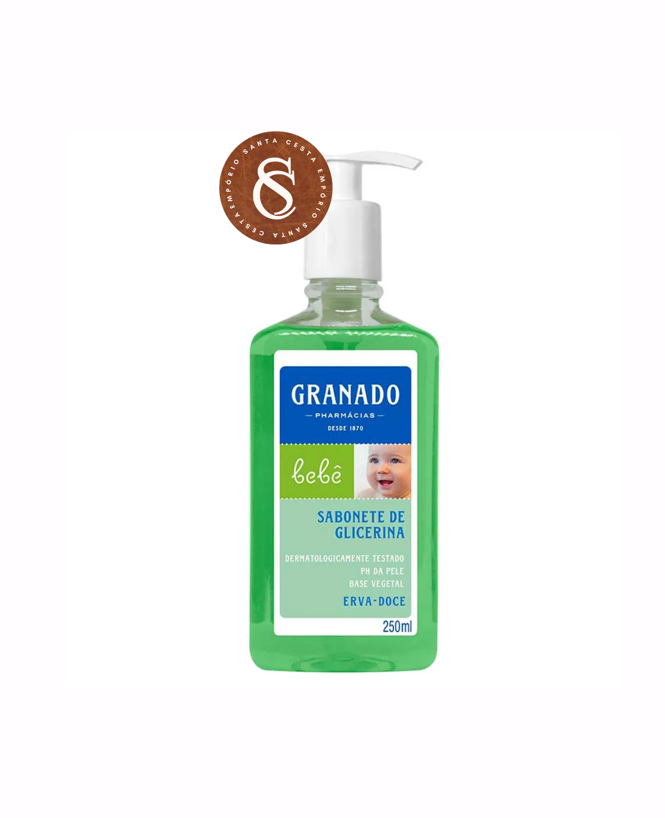SABONETE LÍQUIDO DE GLICERINA PARA BEBÊ ERVA-DOCE GRANADO 250ML