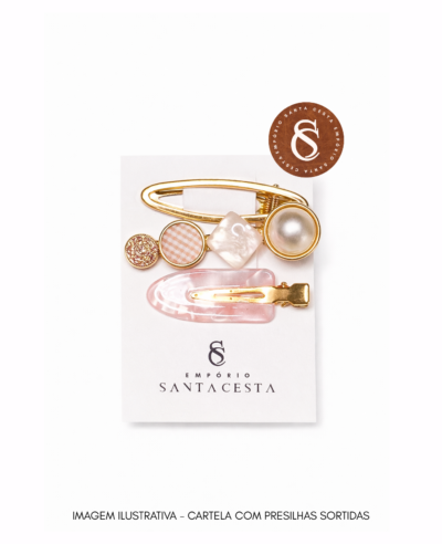 KIT PRESILHAS DE CABELO - SANTA CESTA