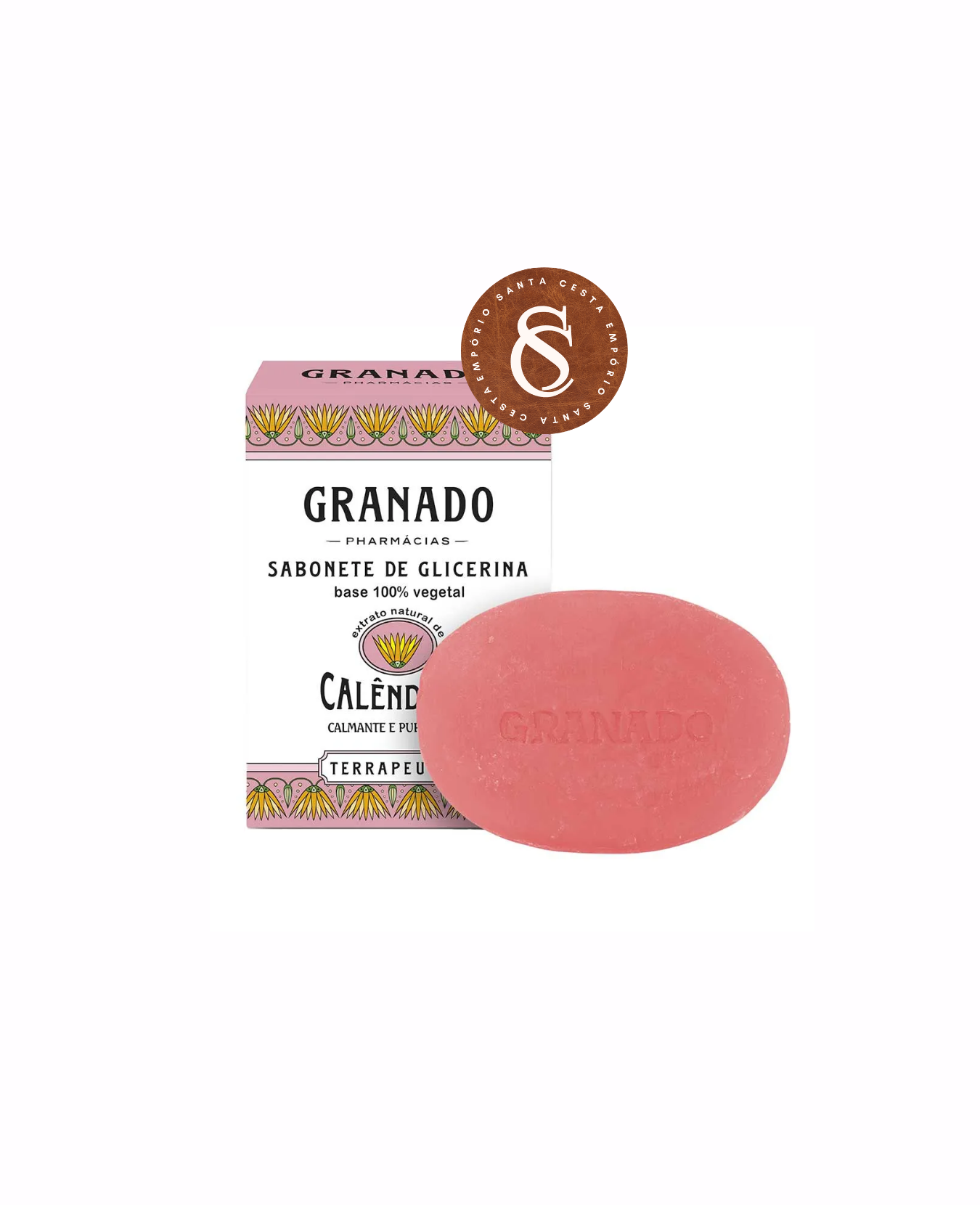 SABONETE EM BARRA DE GLICERINA CALENDULA GRANADO 90G