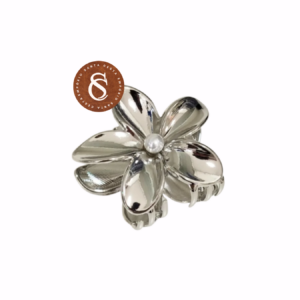 PRENDEDOR DE CABELO FLOR - PRATEADO