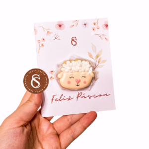 CARTÃO ESPECIAL DE PÁSCOA COM BISCOITO