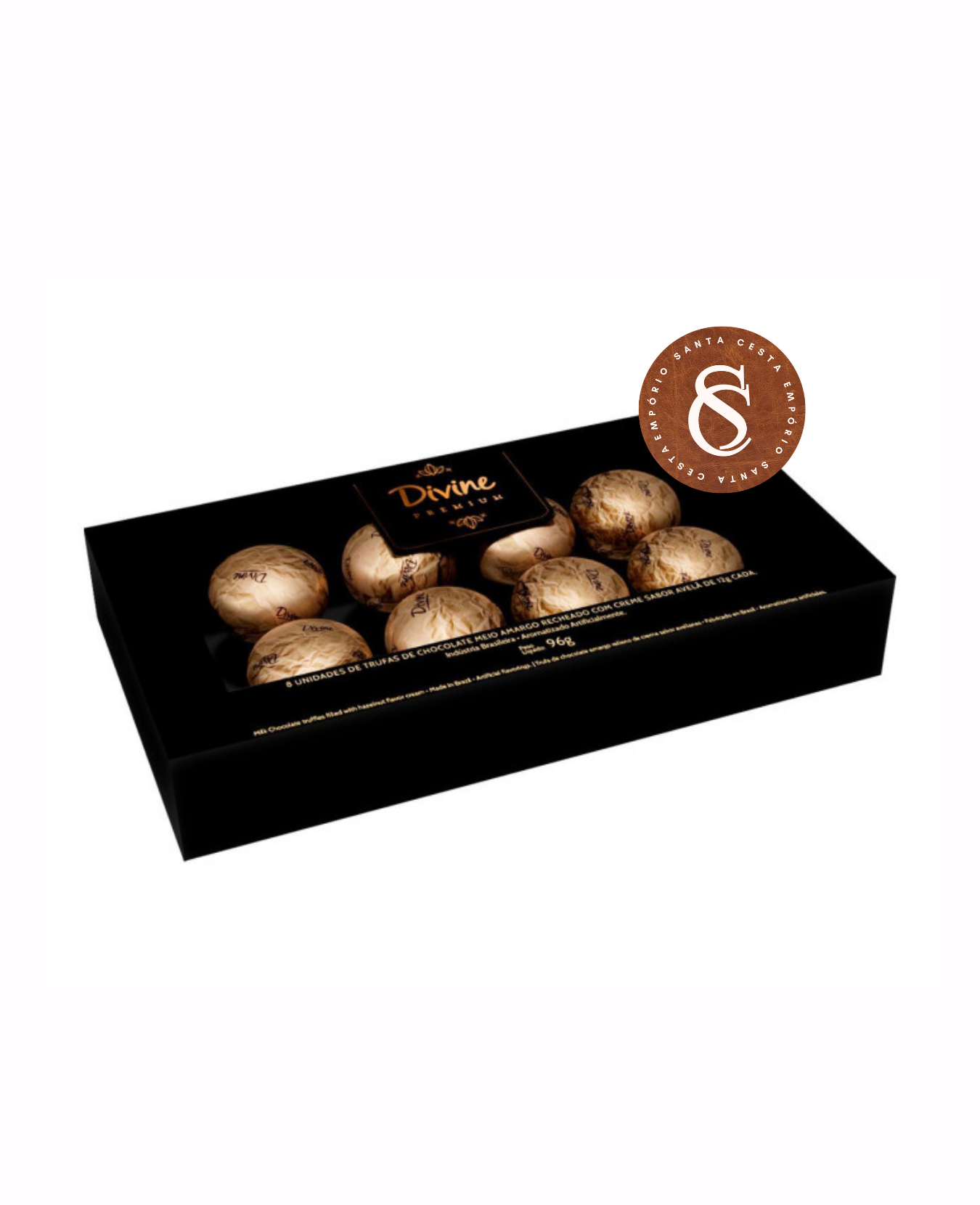 CAIXA DE TRUFAS DE AVELÃ DIVINE 96G