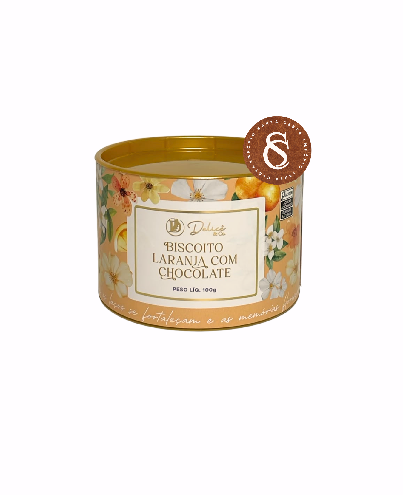 BISCOITO LARANJA COM CHOCOLATE TUBOLATA DELICÊ 100G