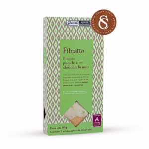 BISCOITO DE PISTACHE COM CHOCOLATE BRANCO FIBRATTO 80G