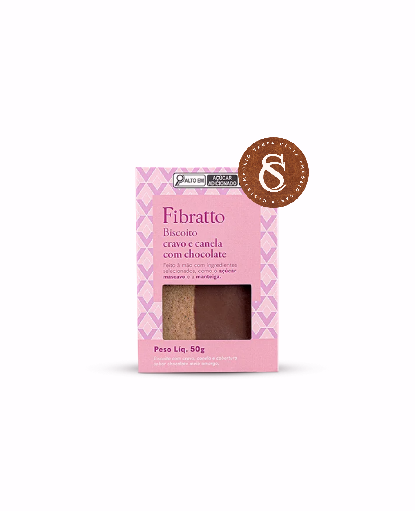 BISCOITO DE CRAVO E CANELA COM CHOCOLATE FIBRATTO 50G
