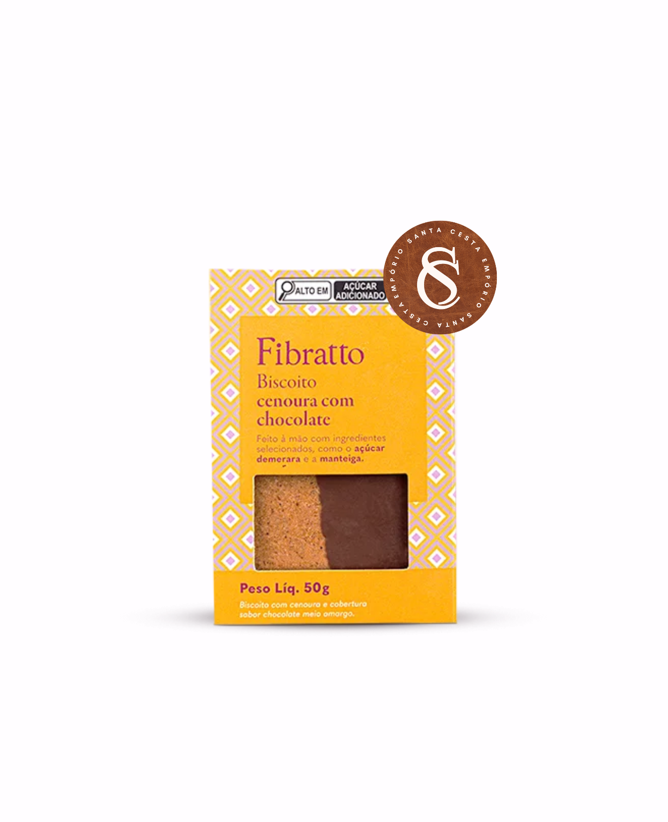 BISCOITO DE CENOURA COM CHOCOLATE FIBRATTO 50G