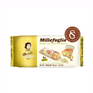 BISCOITO FOLHADO RECHEADO COM CREME DE PISTACHE MATILDE VICENZI 125G