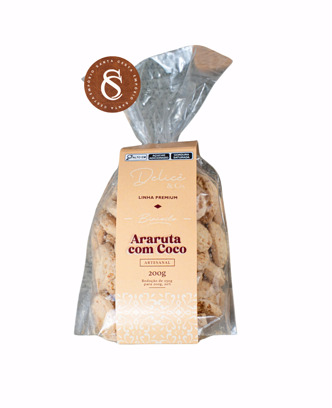 BISCOITO DE ARARUTA COM COCO DELICÊ 200G